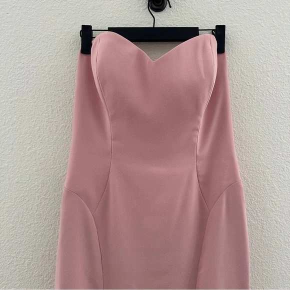 Dessy Group Strapless Gown Women Size 10 Rose Pink Sweetheart Mermaid Dress Prom - Picture 2 of 10